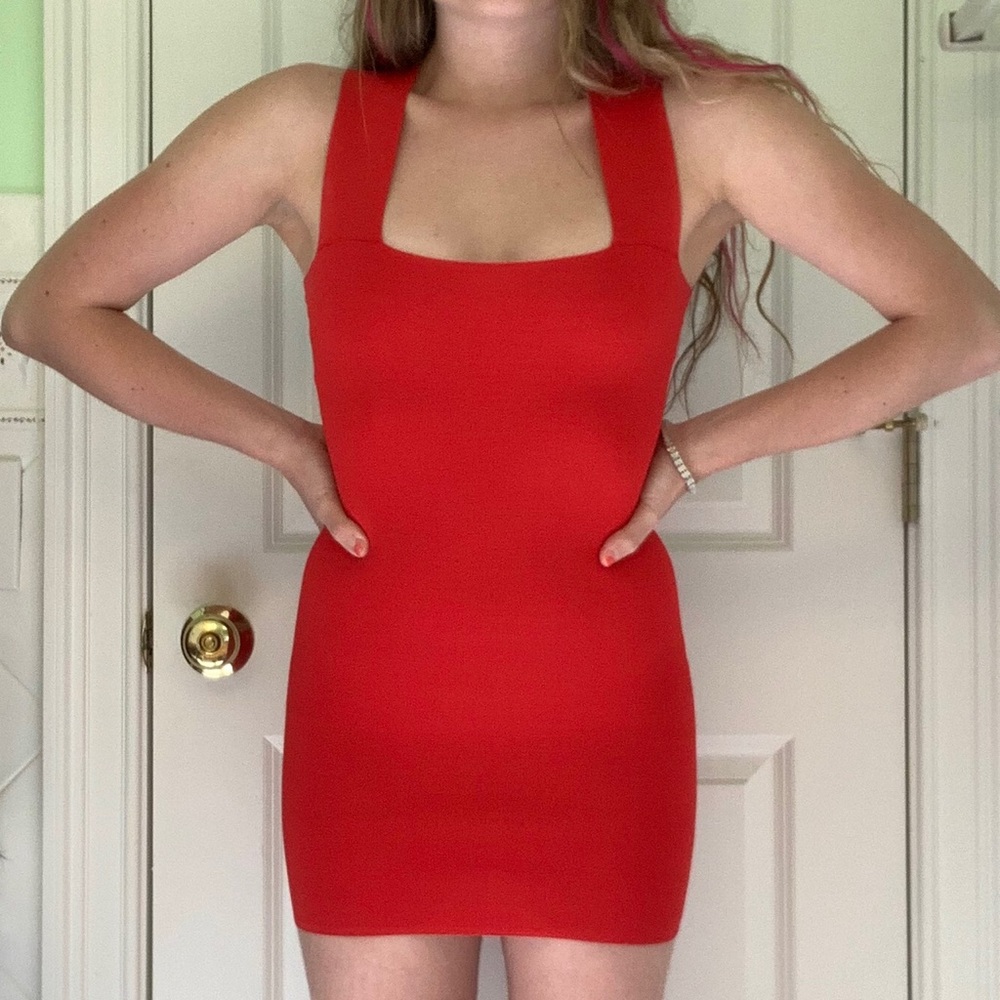 LF Square Neck Bodycon Dress
